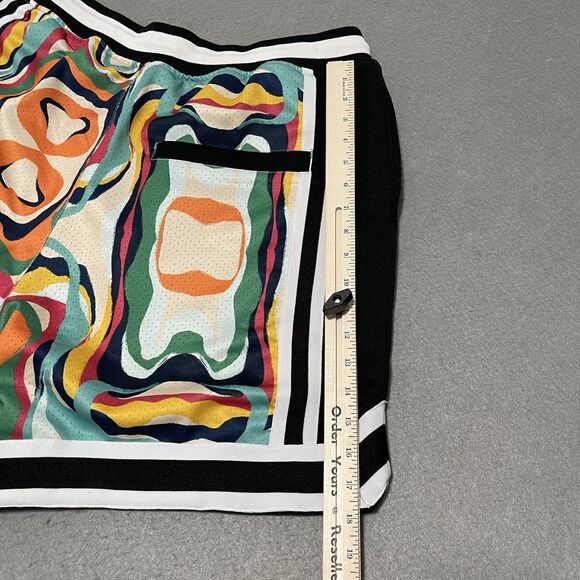 Strivers Row Shorts Black Men 2XL XXL Black Liquid Hoop Vibrant Embroidery Heavy - Picture 10 of 12